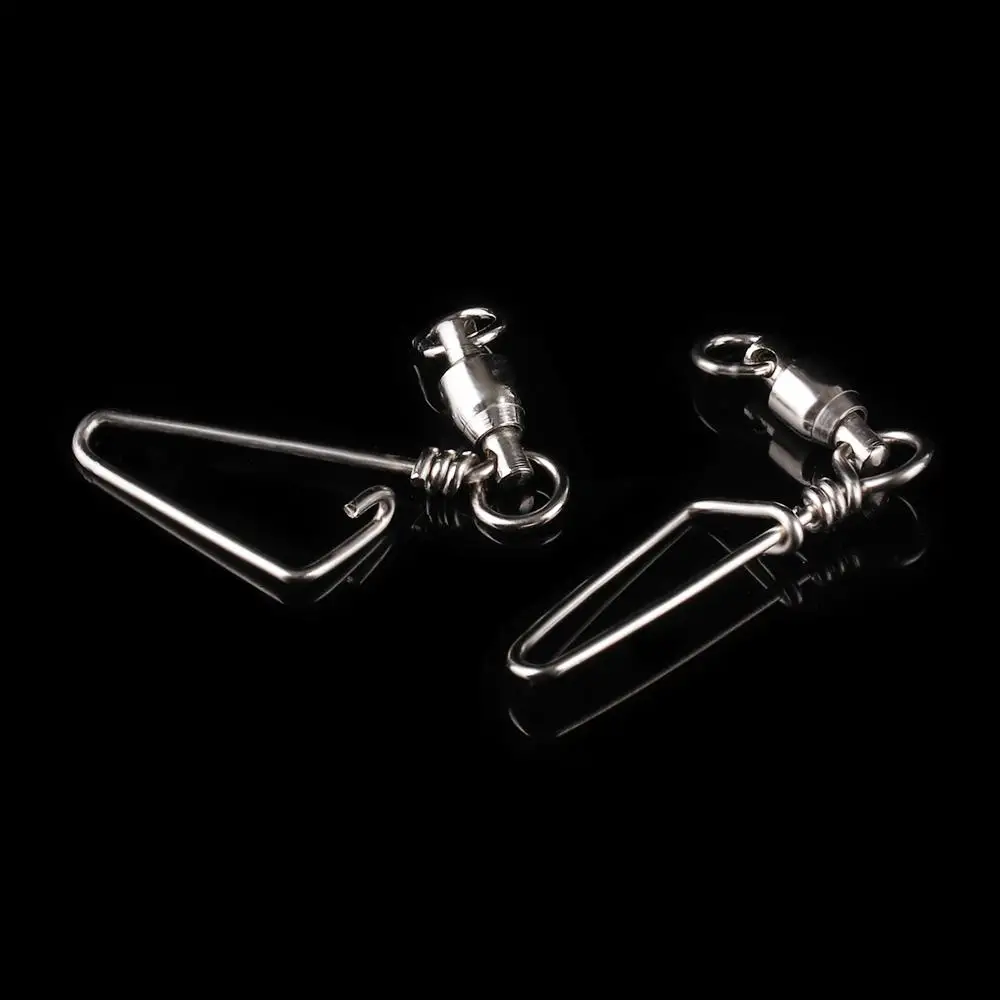 5/10 قطعة موصل الصيد المفاجئة مع حجم الدبوس 0 #   إلى 8 #   الفولاذ المقاوم للصدأ الصلبة حلقة المتداول قطب الثقيلة الكرة تحمل برميل