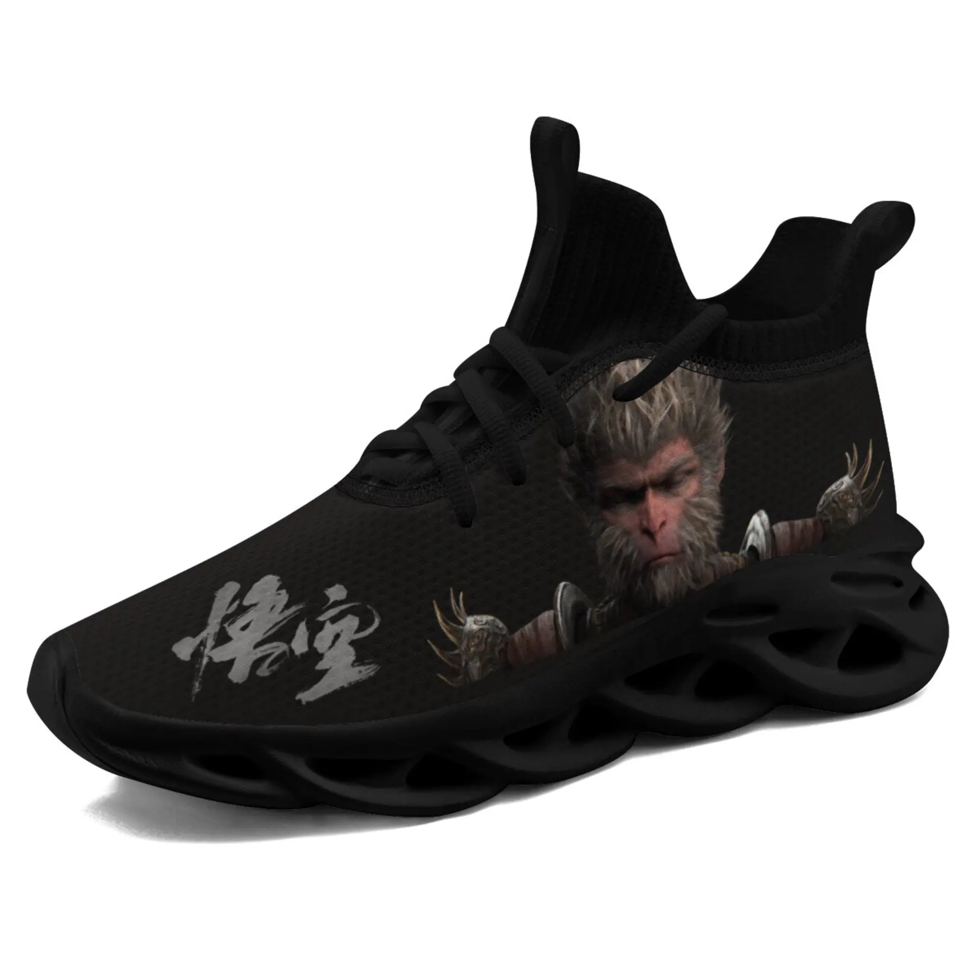 

Dropshipping Print On Demand Custom Casual High Top Shoes Sneaker Black Myth Wukong Game Design