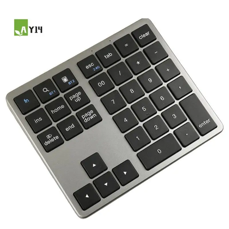 

AY14 -2.4G Bluetooth Number Pad Ultra-Thin Wireless Numpad USB Rechargeable Numeric Keypad For IOS Android Window