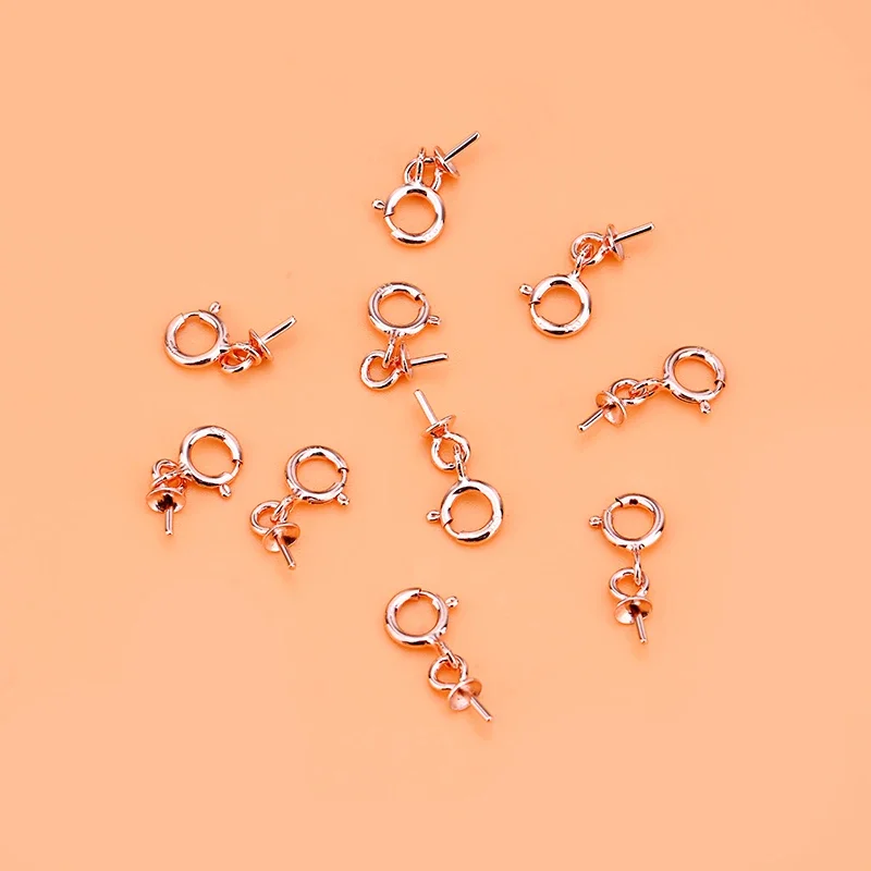 5 قطعة 925 الفضة النقية QQ زر علبة فارغة زهرة صينية الخرز قلادة من اليشم زر رئيس اليد المنسوجة مجوهرات لتقوم بها بنفسك اكسسوارات #4