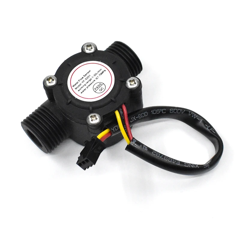 1pcs Water Flow Sensor Flowmeter Hall Control 1-30l/min