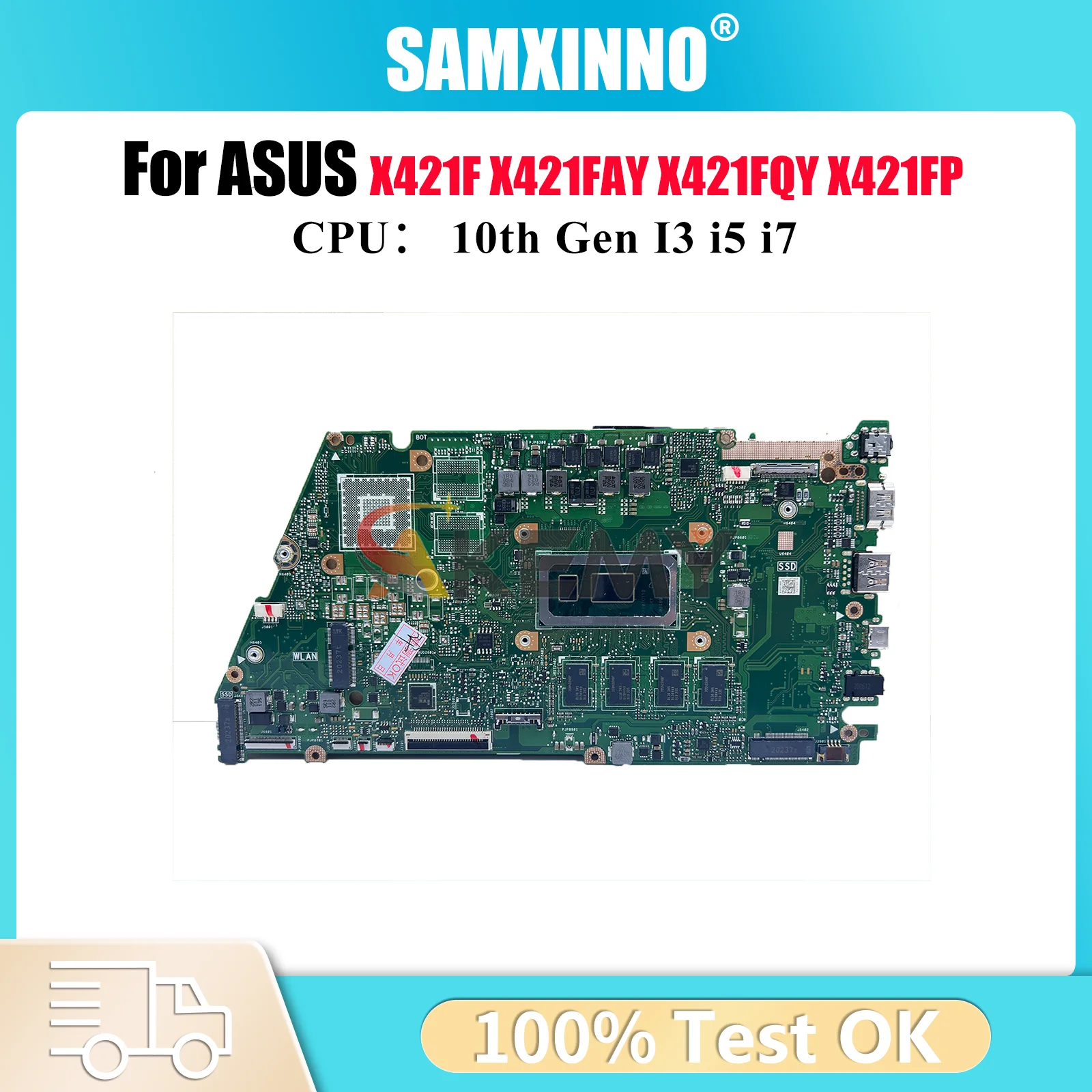 

X421FA Laptop Motherboard For ASUS X421FQY S5600F I421F X421FPY V4050F X421FAY X421FL X421FP X421F Mainboard 10th Gen I3 i5 i7