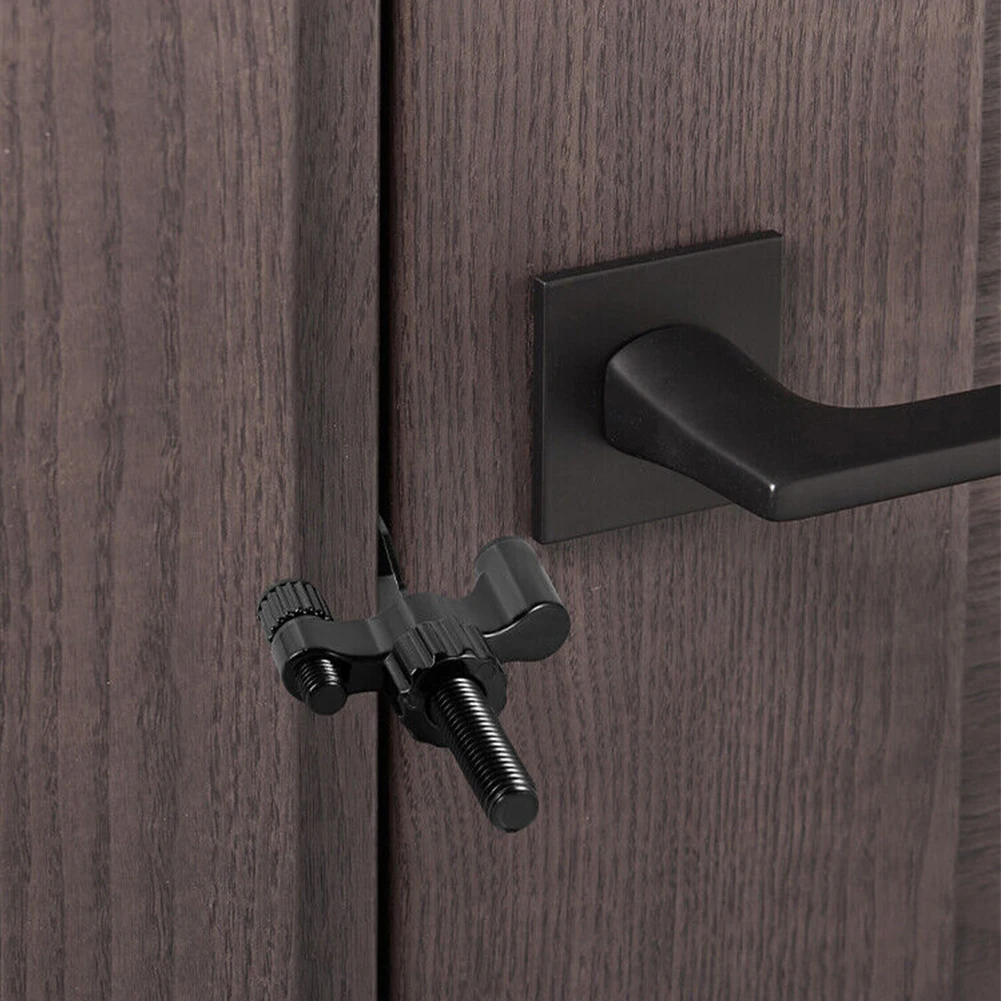 Portable Door Lock Zinc Alloy Security Door Lock Adjustable Home Travel Hotel Apartment Portable Gate Blocker Door Stopper