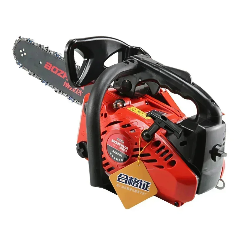 Power Single Cylinder Air-cooled Two-stroke Chainsaw Light Single Hand Sawwood Saw 0.9KW 25.4CC 230ml Small Chainsaw