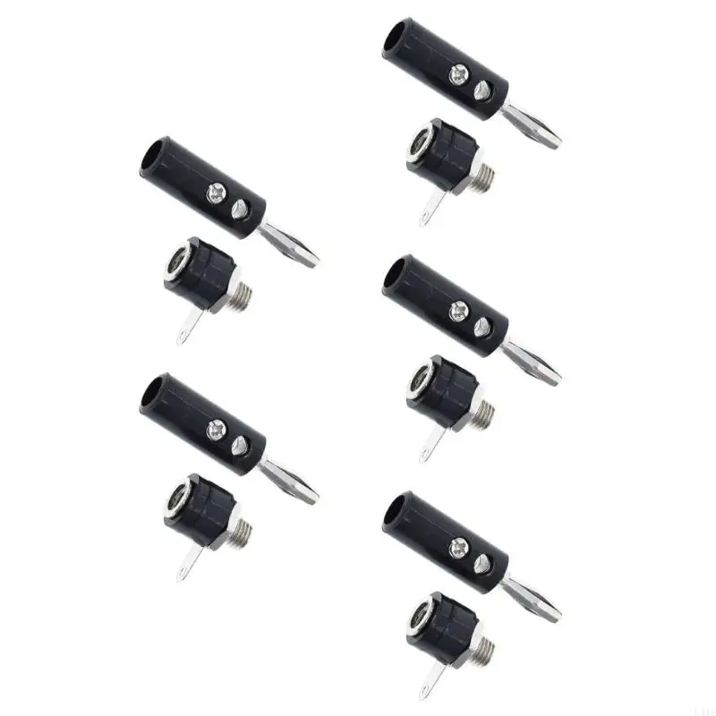 L41E 4mm 바나나 수컷 플러그 여성 소켓 커넥터 나사 터미널 바인딩 홈 전자 제품 실험실을위한 포스트 스피커