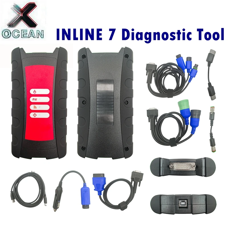 

Newest Cummins INLINE 7 Data Link Adapter Cummins Truck Diagnostic Tool With Cummins Insite 8.7 Software Fast Shipping ﻿