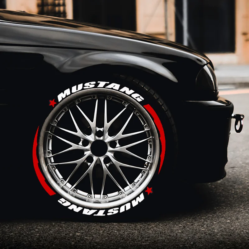 MUSTANG Tire Lettering Sticker Separated Letters Waterproof and Personalized 3D Tire Wheel Stickers DIY Permanent Wheel Letters