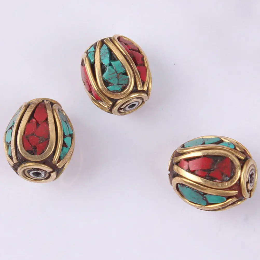 

20Pcs Nepal Handmade Buddha Brass Spacer Beads Smooth Surface for DIY Jewelry Making Bracelets Necklaces Buddha Beads