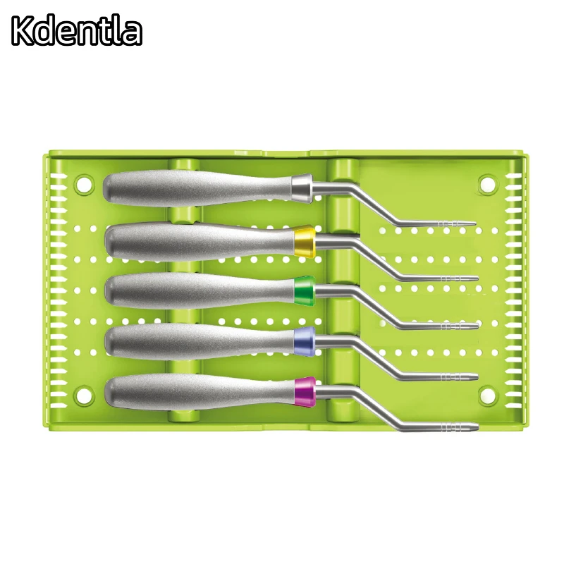 

5Pcs/set Dentium XOF Angled Osteotome Kit Dental Surgical Implant Instruments Tools