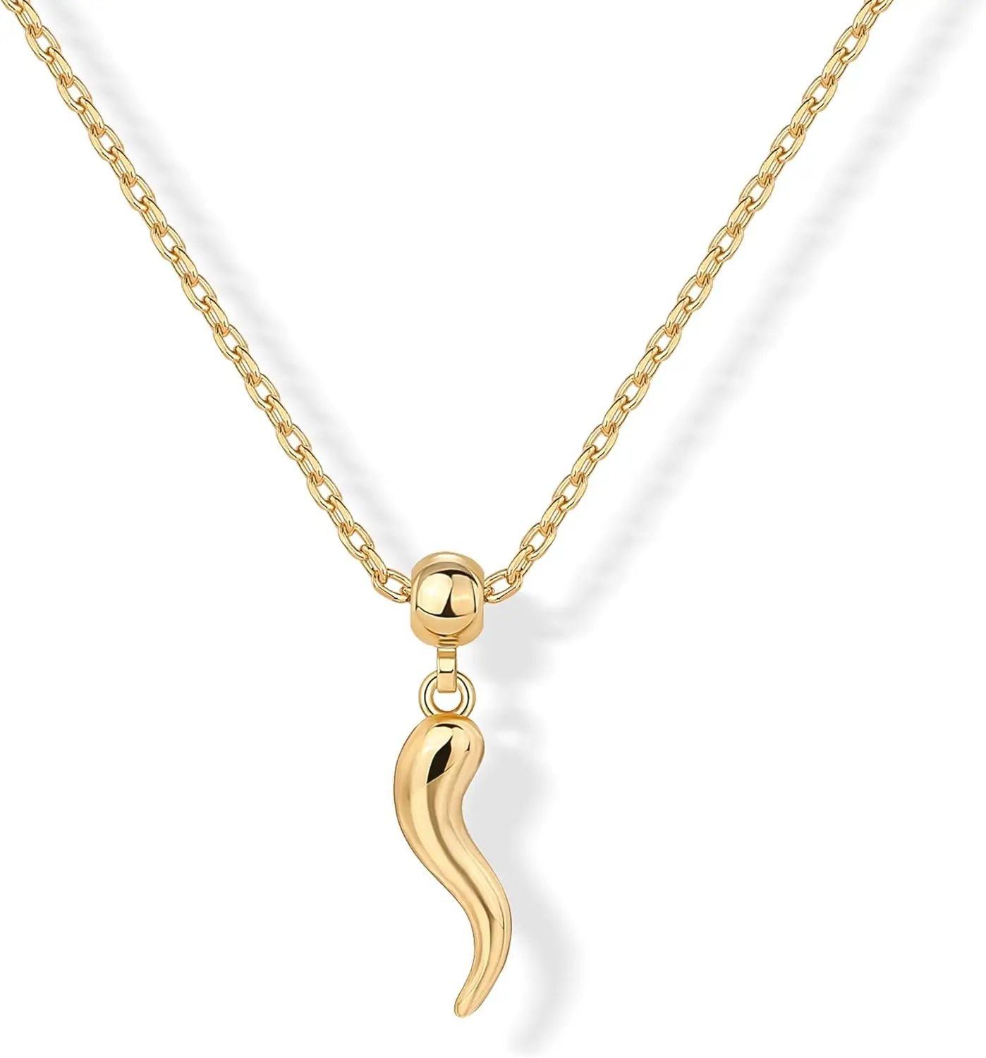 

Изящное ожерелье Pavoi с позолотой 14K и подвесками - регулируемая цепочка с золотым кулоном для женщин - съемный кулон с маленьким мотивом