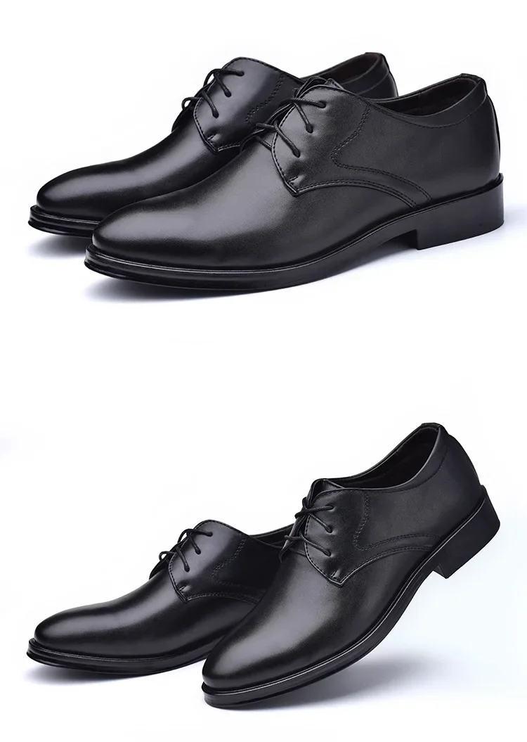 Herren Formelle Lederschuhe Klassischer Stil Herbst Loafer Runde Zehenkappe Atmungsaktiv Rutschfest Business Anzug Hochzeit Büro Freizeitschuhe – Detail 12