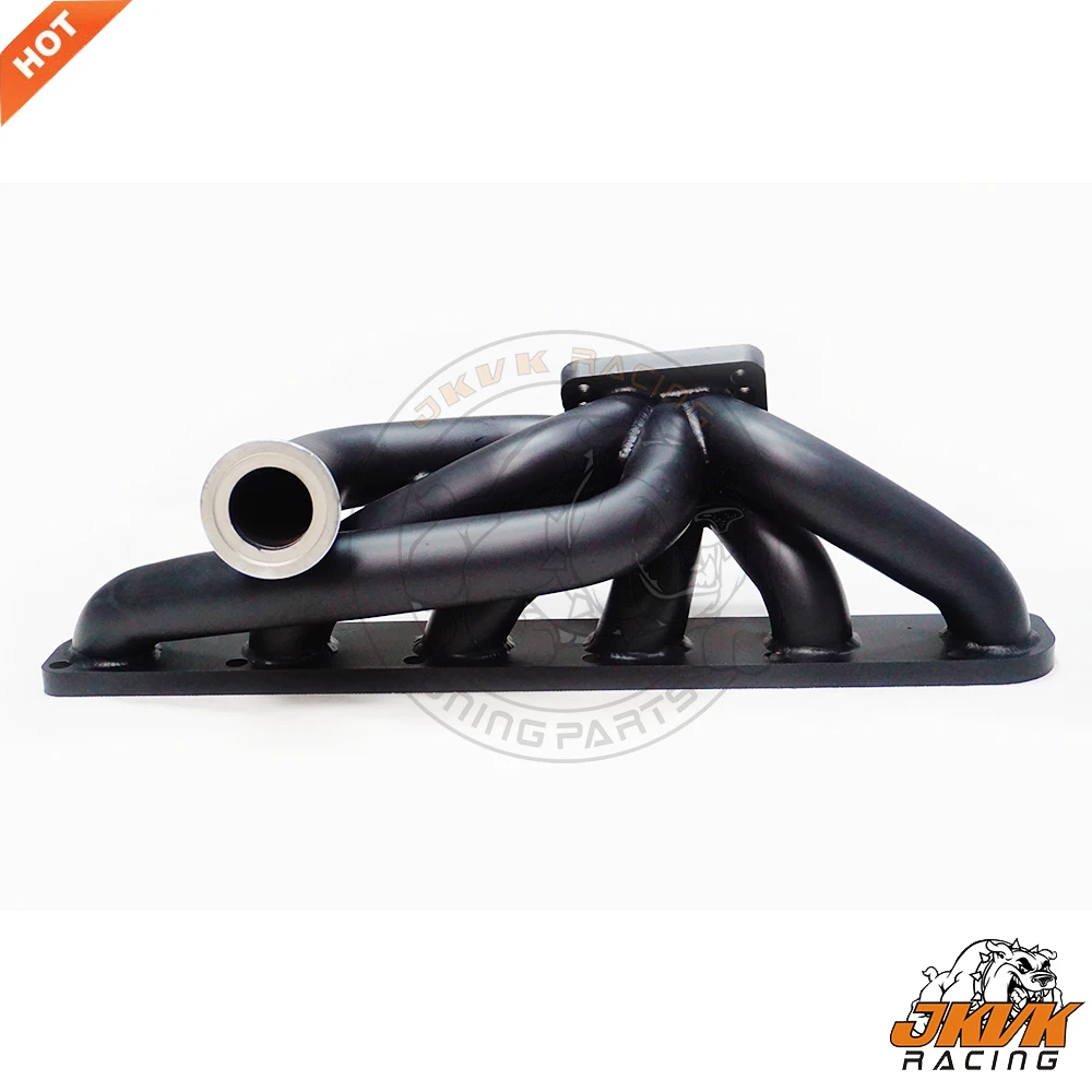 JKVK RACING Black Ceramic Coating SS304 3.0mm thick T3/T4 E30 E30ix E28 E34 E10 chassis  M20 turbo manifold