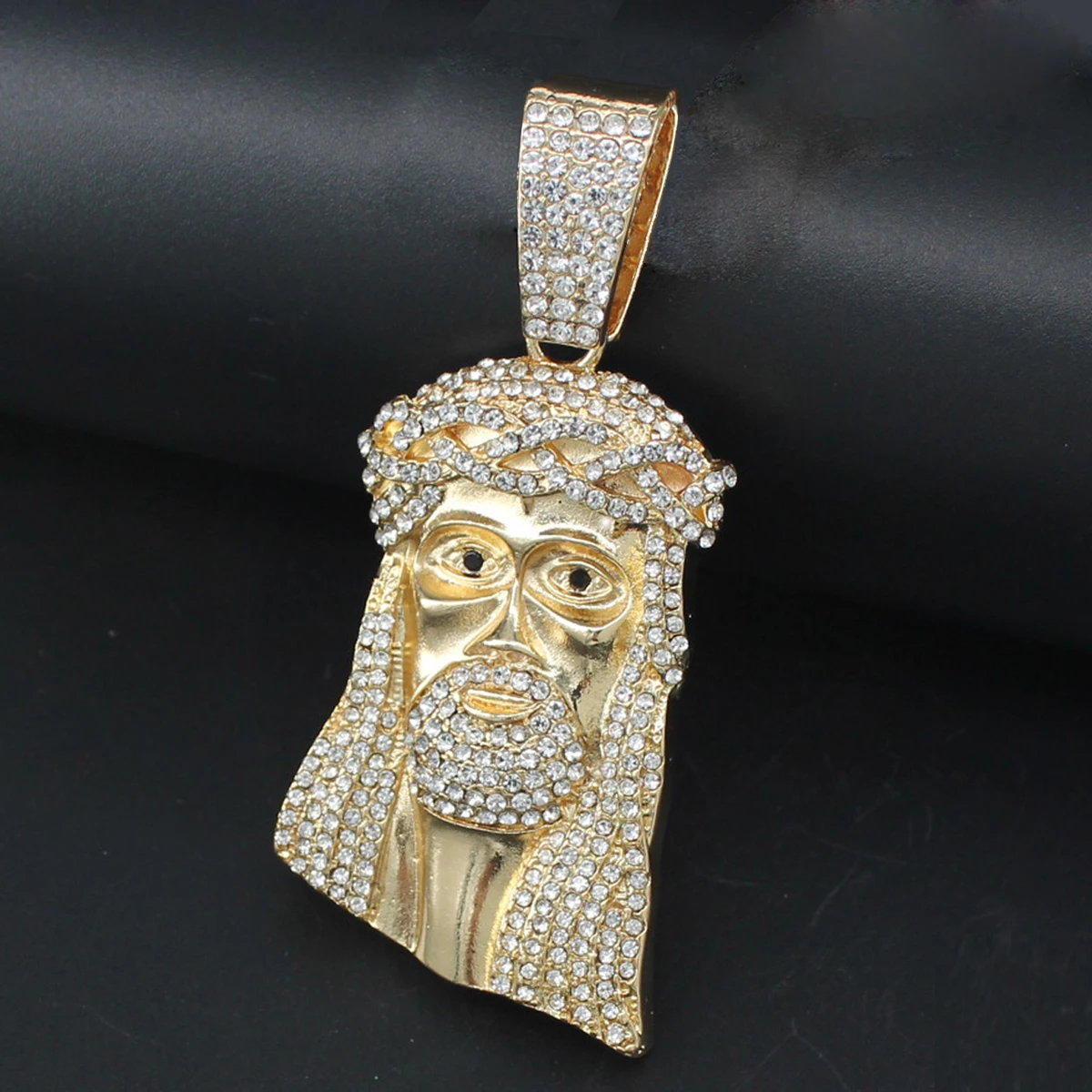 Men Women Hip Hop Jesus Pendant Necklace With 11mm Cuban Chain Hiphop Iced Out Pendant Necklaces Fashion Punk Jewelry Gifts