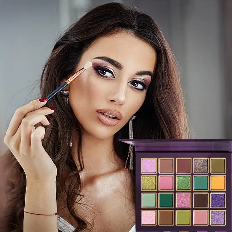 Matte Glitter Make-Up Pallet Glitter Matte Oogschaduw Pallet 20 Kleuren Vormen Oogschaduw Felle Kleur Oogmake-Up Palet