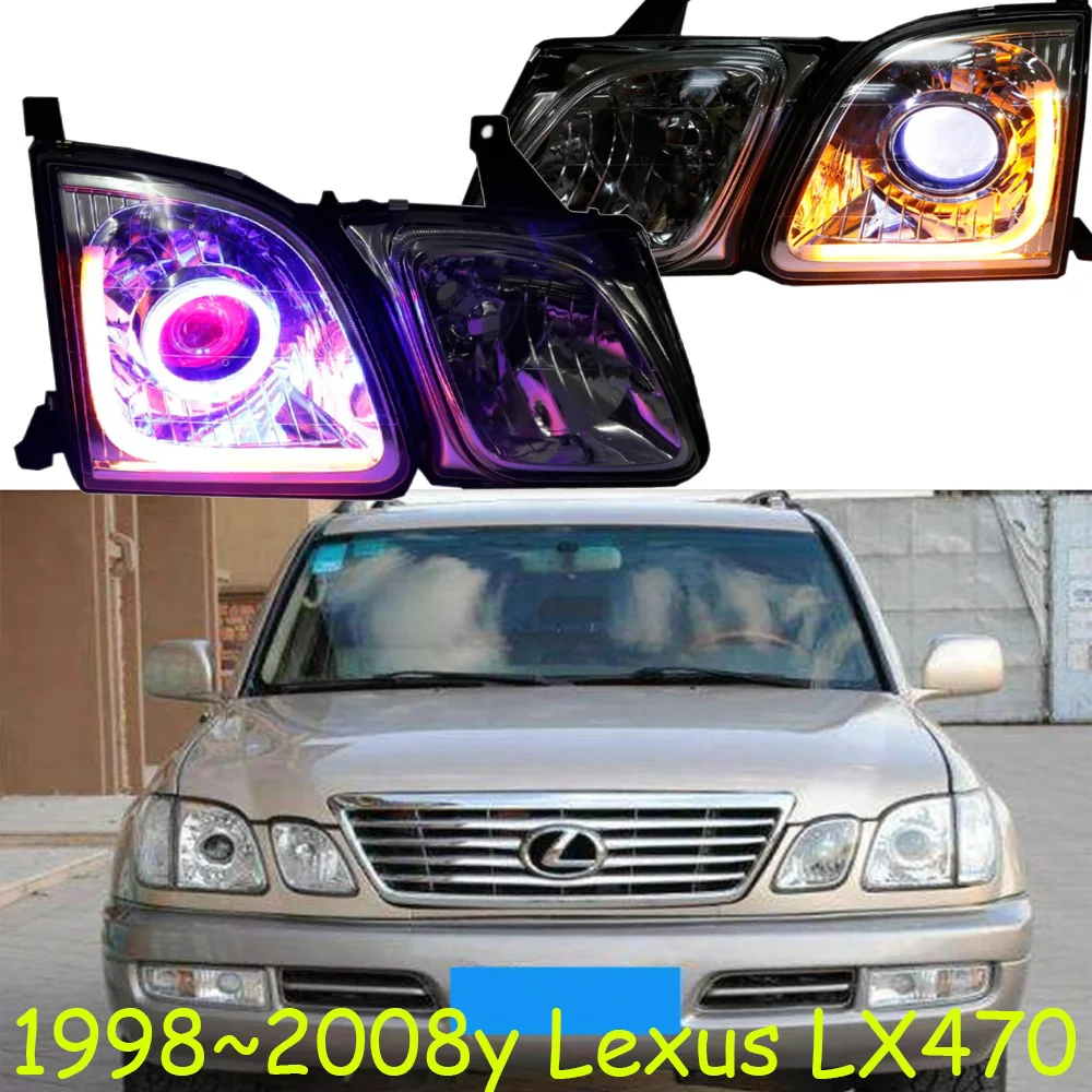 Car Bumper Headlamp For Lexus LX470 Headlight 1998~2008y DRL Car Accessories For Lexus LX470 Daytime Light Fog