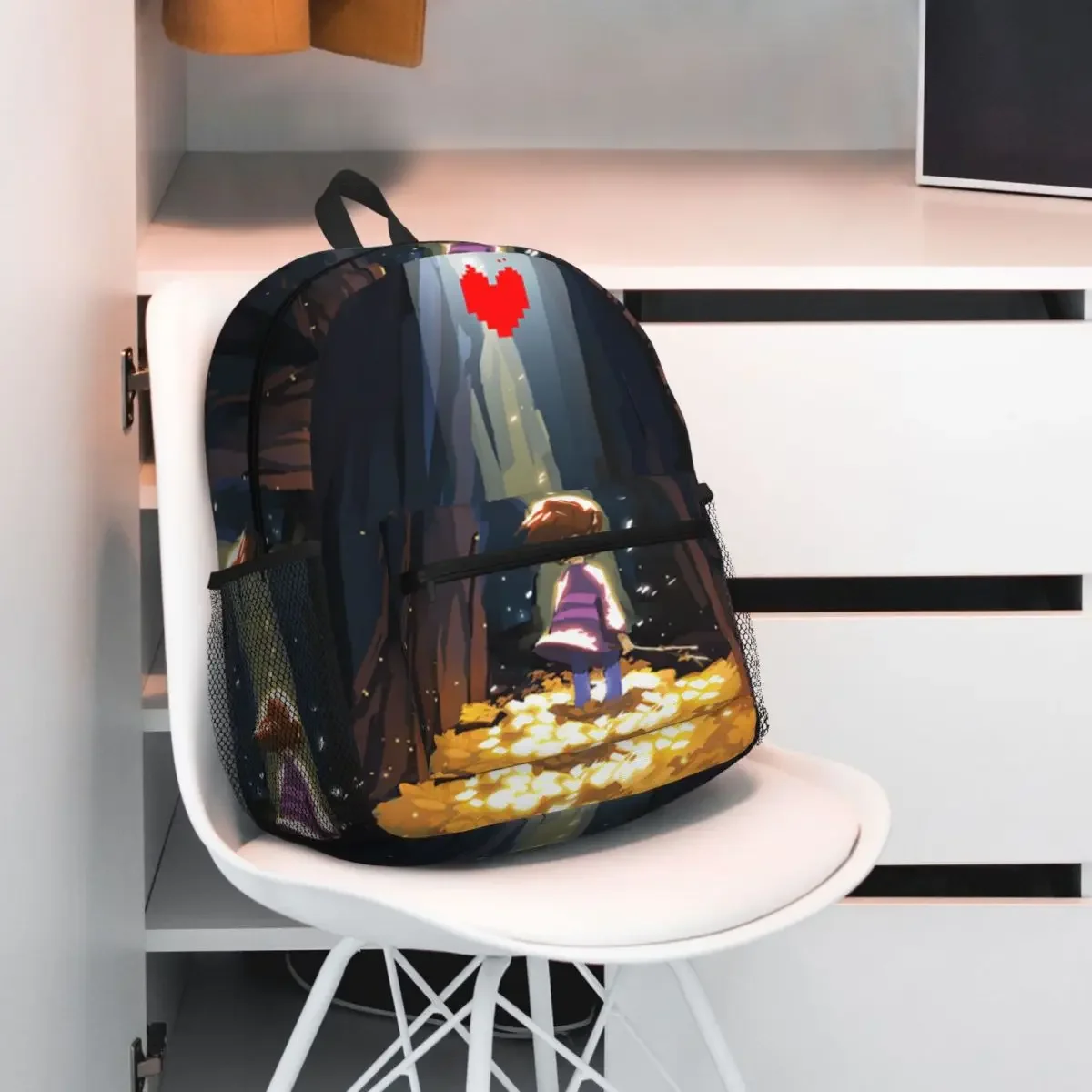 Undertale Cartoon Student Backpack School Bag Hiking Travel Daypack for Men Women Fashion Bookbag Shoulder Bags