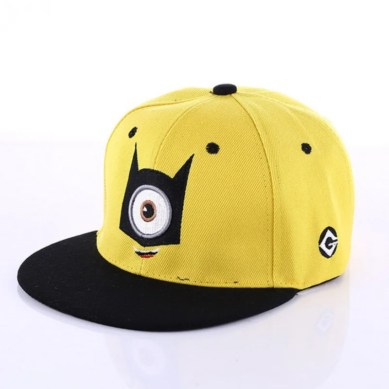 Minions Baseball Cap Anime Kids Funny Travel Hip Hop Sun Visors Fashion Cute Hats Boys Girls Cartoon Embroidered Children Hat