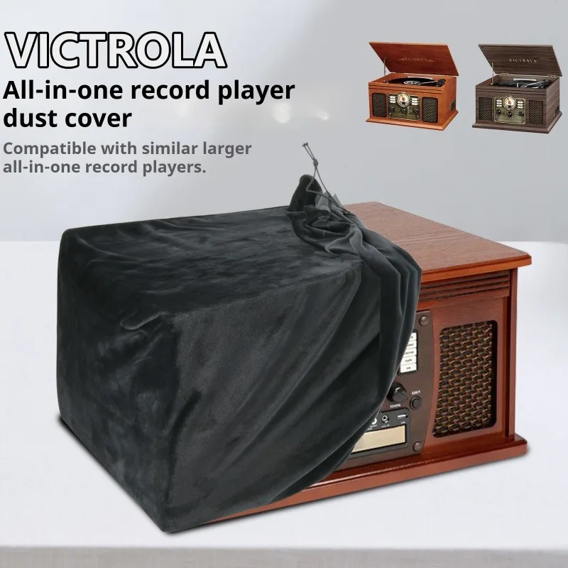 Turntable Dust Cover for Victrola All-in-One Vinyl Record Player Foldable Sleeves Dustproof Protective Cover