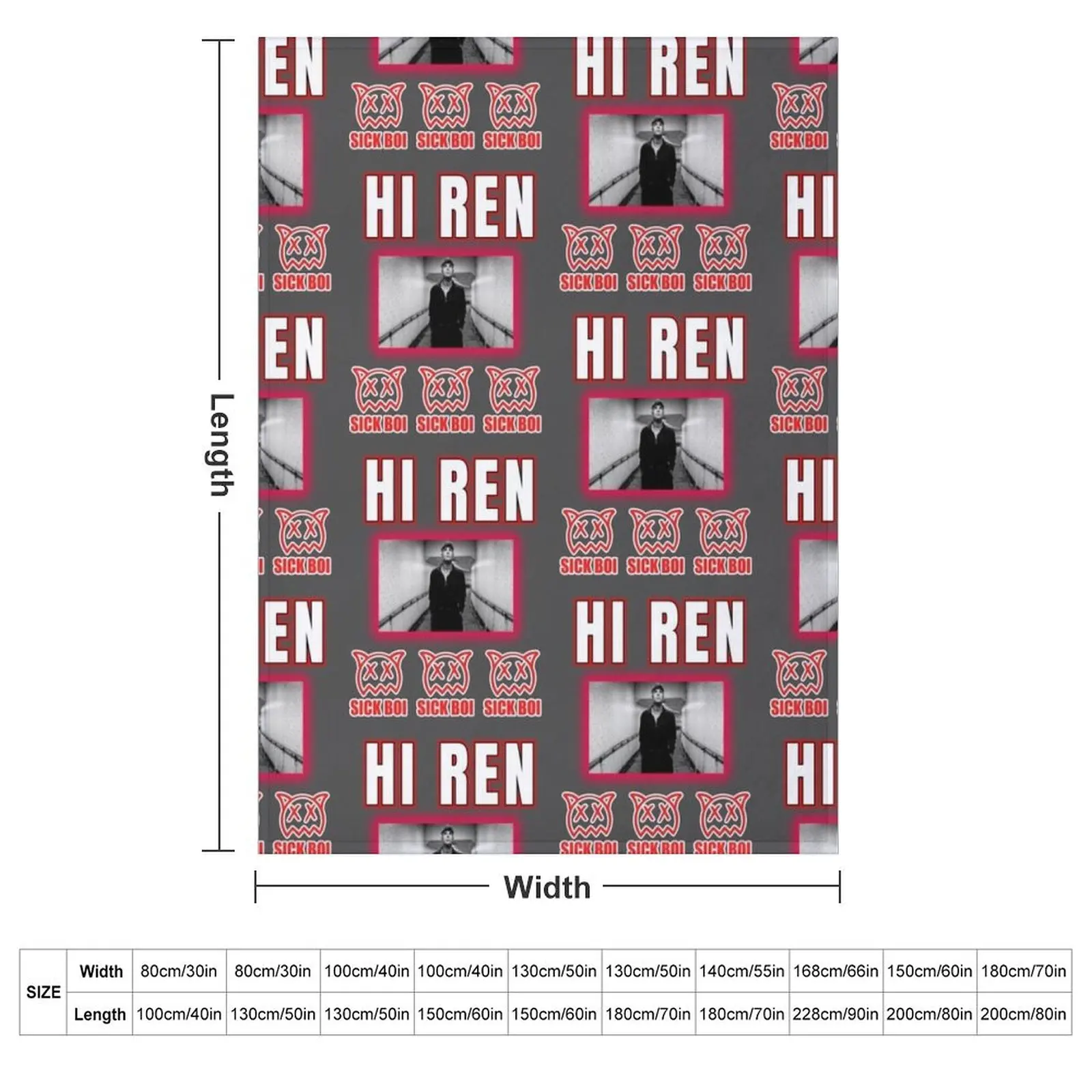 Hi Ren Sick Boi Throw Blanket Polar Softest Blankets For Baby Custom Blankets