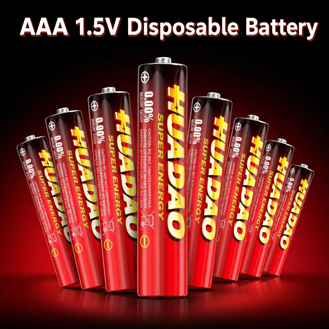 AAA 1.5V Carbon Zinc Disposable Batteries Mercury Free Dry Cell Battery for Remote Control Clock Flashlight Toy