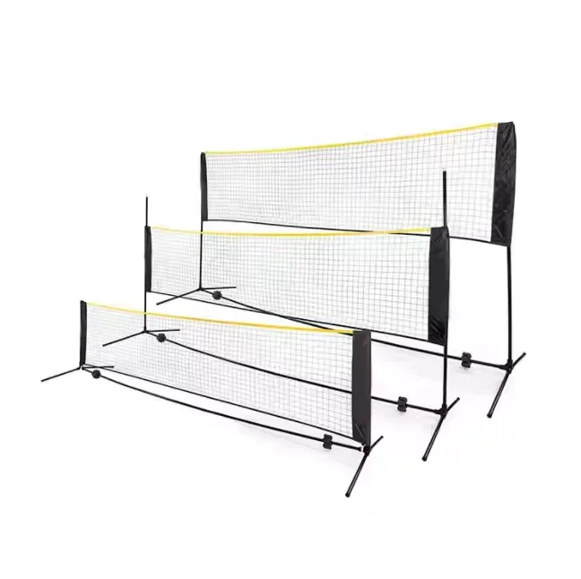 2026 Portable Adjustable Badminton Net Set Multi-functional Volleyball Net Support Extended Net With Folding Steel Pipe
