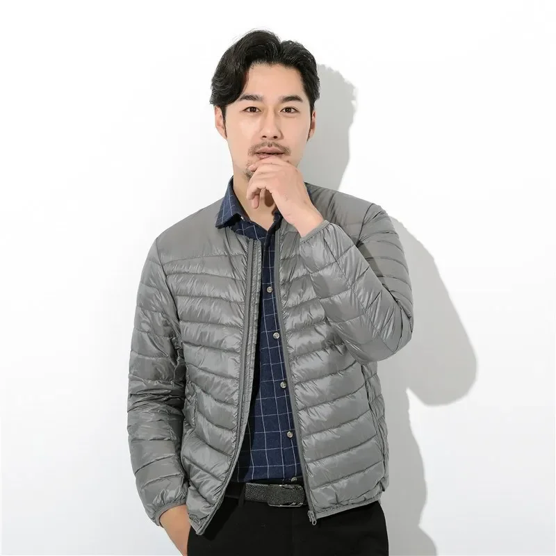 Chaqueta acolchada con forro para hombre, abrigos ligeros para mantener el calor, chaqueta informal con cuello de béisbol a la moda, otoño e invierno, 2024