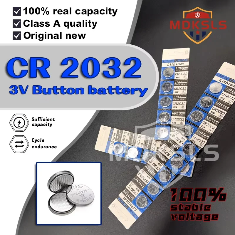 새로운 5-100PCS CR2032 CR 2032 버튼 배터리 3V 리튬 배터리 시계 장난감 계산기 자동차 원격 제어 버튼 코인 셀