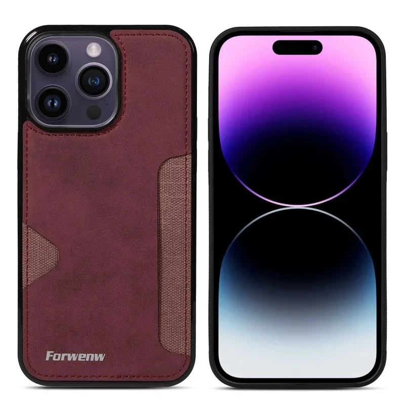Retro kaarthouder telefoonhoesje voor iPhone 17 16 15 14 13 12 11 Pro Max 16E Air XS XR SE 7 8 Plus zakelijke portemonnee PU lederen hoes