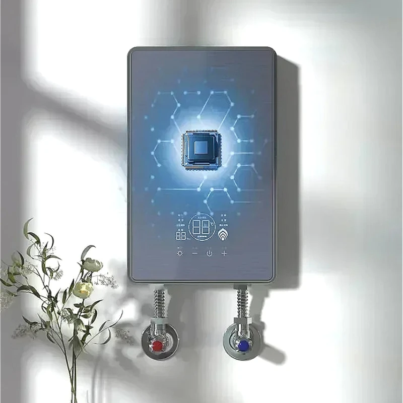 Household real-time frequency constant temperature real-time electric water heater, small and ultra-thin bathroom barber shop
