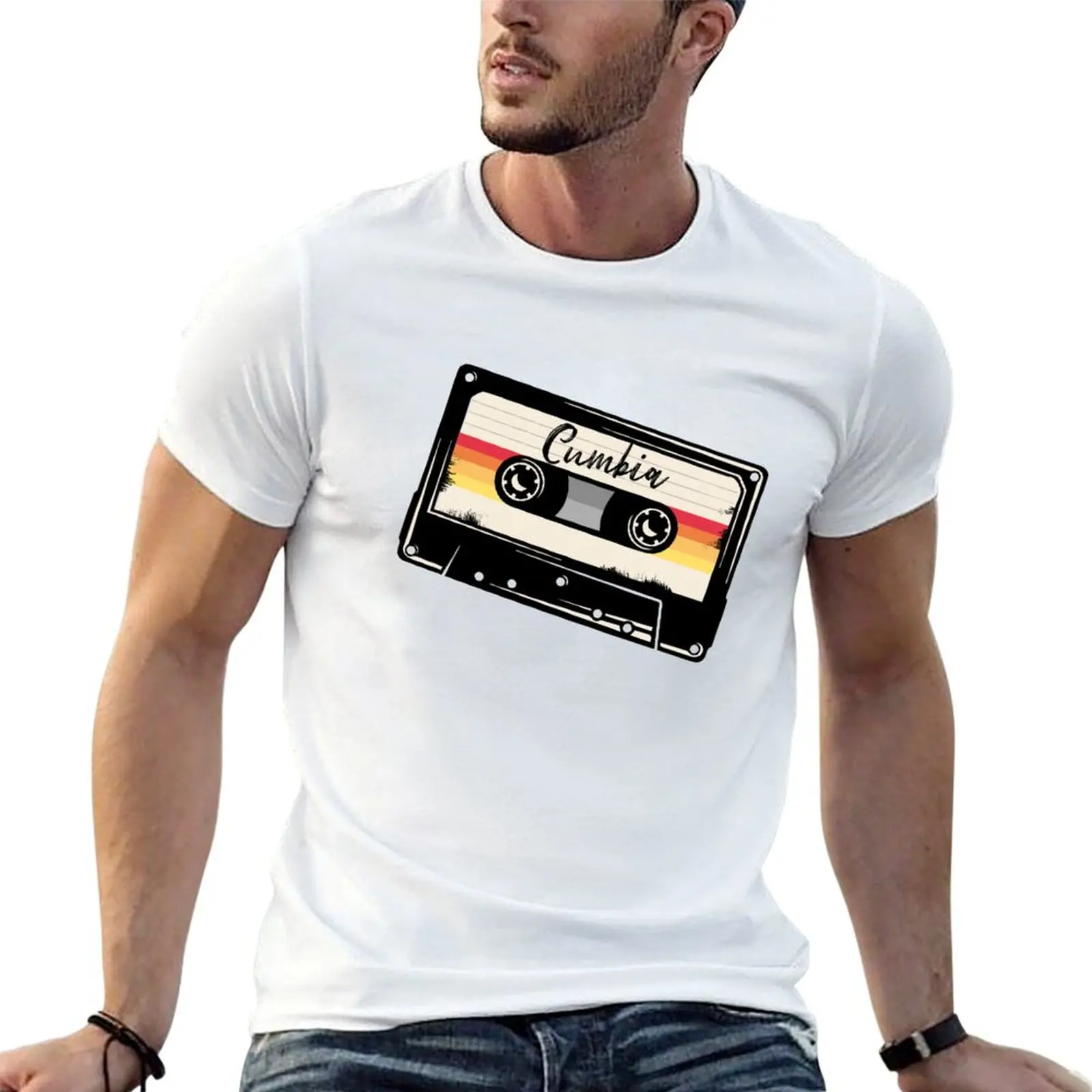 Camiseta de música latina Cumbia, camisetas de anime, camiseta oversize para hombre, camiseta de algodón pesado para hombre, camiseta 100% algodón