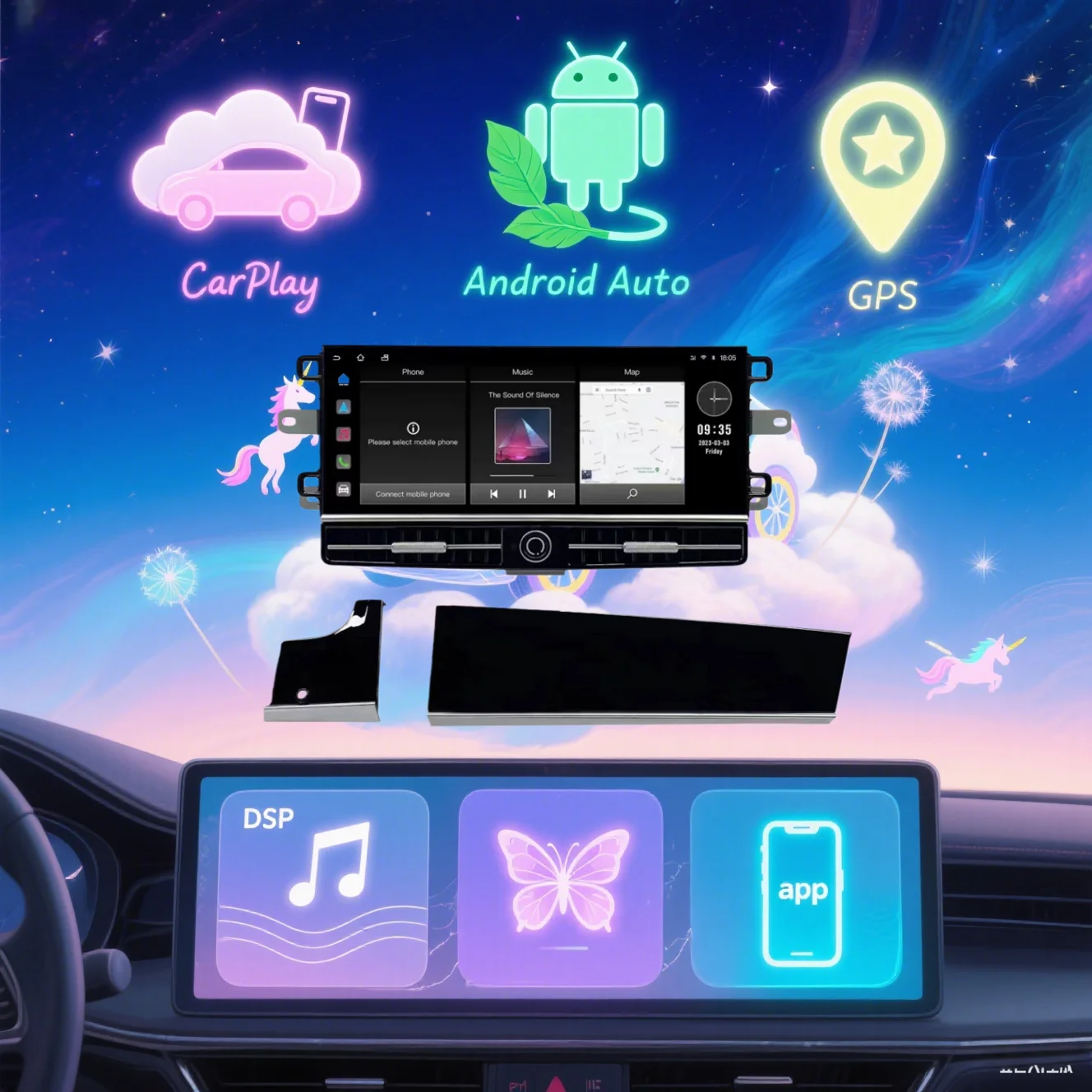 

Android13 For Porsche Panamera 2009-2016 autoradio Dual Screen Replacement Car Navigation Stereo Carplay Auto Multimedia Player