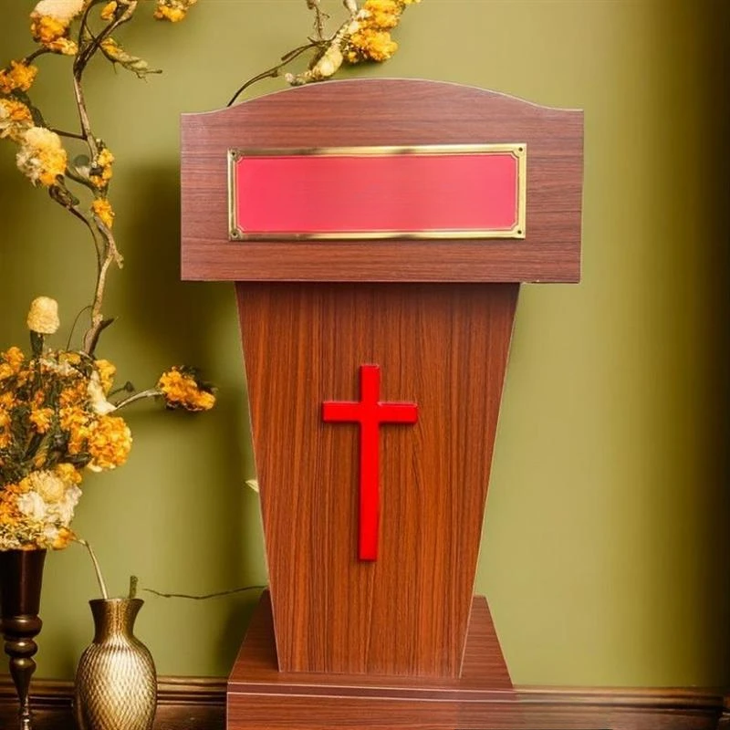 Big Red Cross Church Lecture Table...