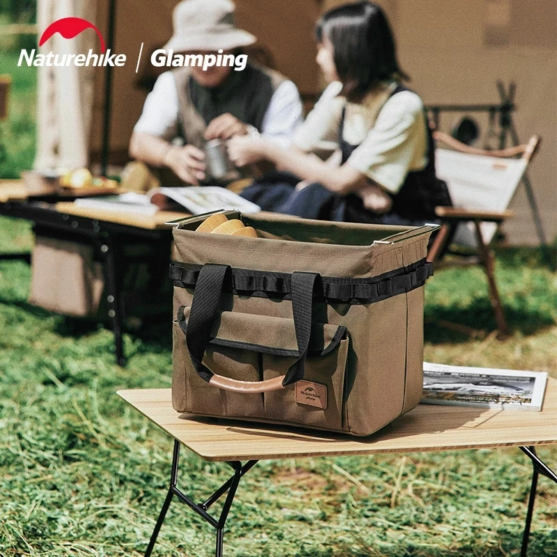 Naturehike Camping Storage Bag Oxford Cloth Folding Storage Basket Picnic Sundries Bag Outdoor Camping Supplies Storage Tools