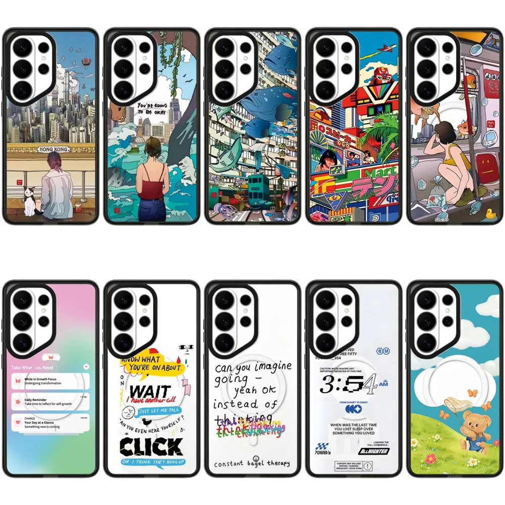 6071724 Acrylic Case for Samsung Galaxy S26 S25 S24 S23 Ultra S26U S24+ S25+ S26 Plus Protective Case