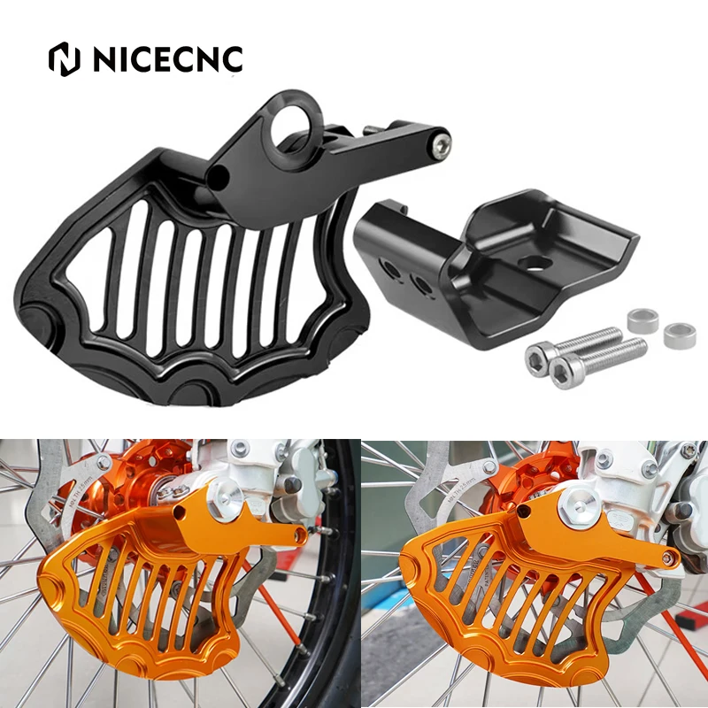 NICECNC For GasGas EC 300 2021-2023 KTM EXC 300 Husqvarna TE 300 FE 450 2016-2023 Front Lower Fork Leg Guard & Brake Disc Guard
