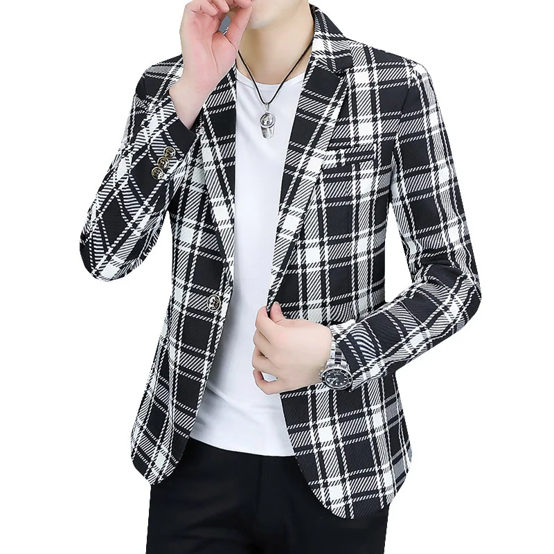 P2445 Frühjahr und Herbst Freizeit anzug Jacke Herren koreanische Slim Anzug Jacke trend ige High-End-Anzug Tops