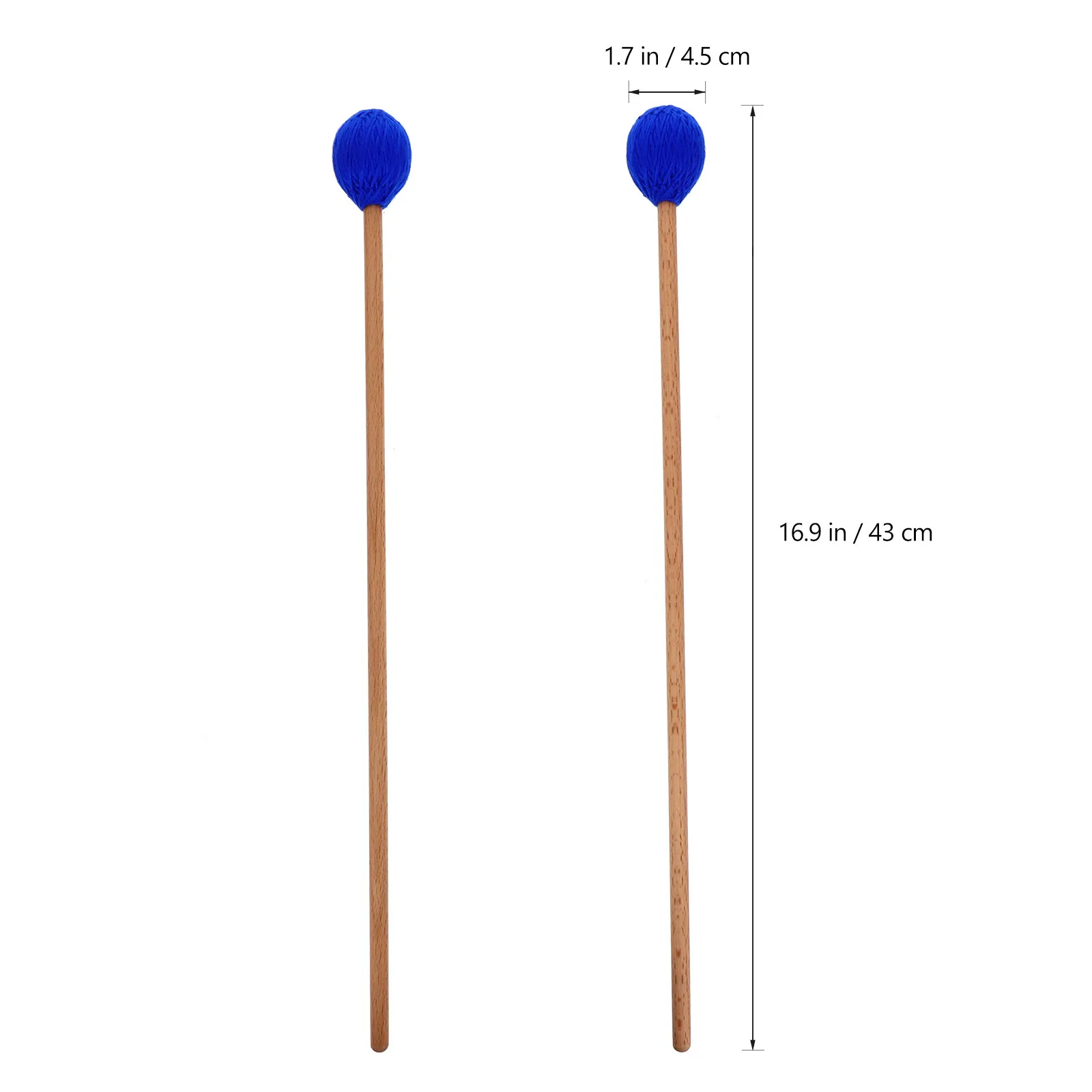 1Pair Acrylic Mallet Mallets For Xylophone For Band Director Mushroom Marimba Yarn Wound Wool