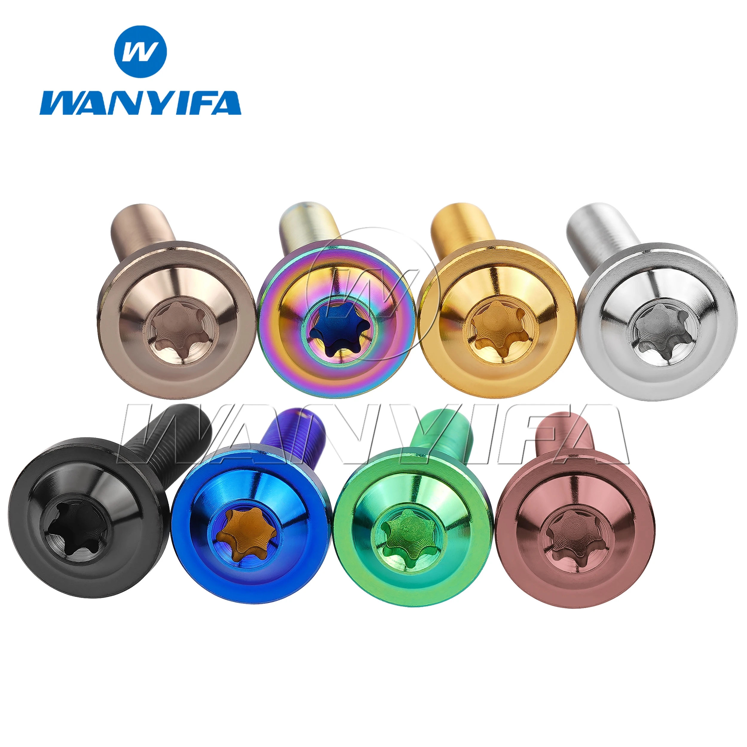 Wanyifa TC4 Titanium Alloy Bolt M4x10-30mm with Butterfly Head  T25 Torx for Use as Decorative Screws on Motorcycle Fairings