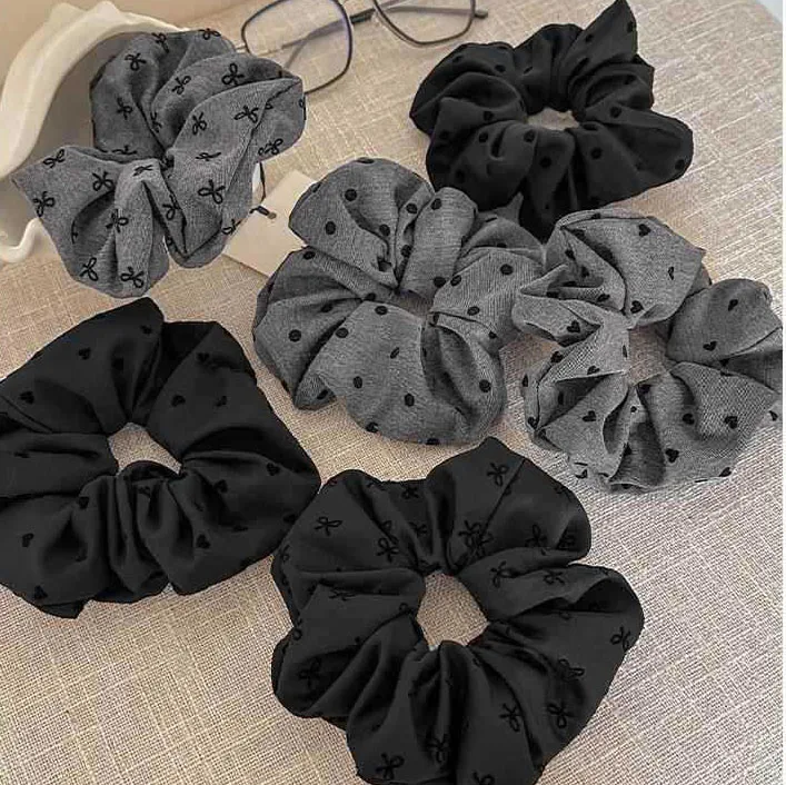 1 Pcs Women's Hair Ties Bow Sweet Cute Kawaii Hairbands Fashionable Versatile Hair Accessories Girls Polka Dot High Elasticity