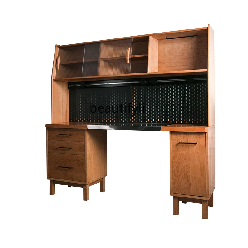 Sideboard Cabinet Wire-Wrap Board Nordic Solid Wood Storage Multi-Functional Kitchen Dining Room Tea Cabinet Wall Locker