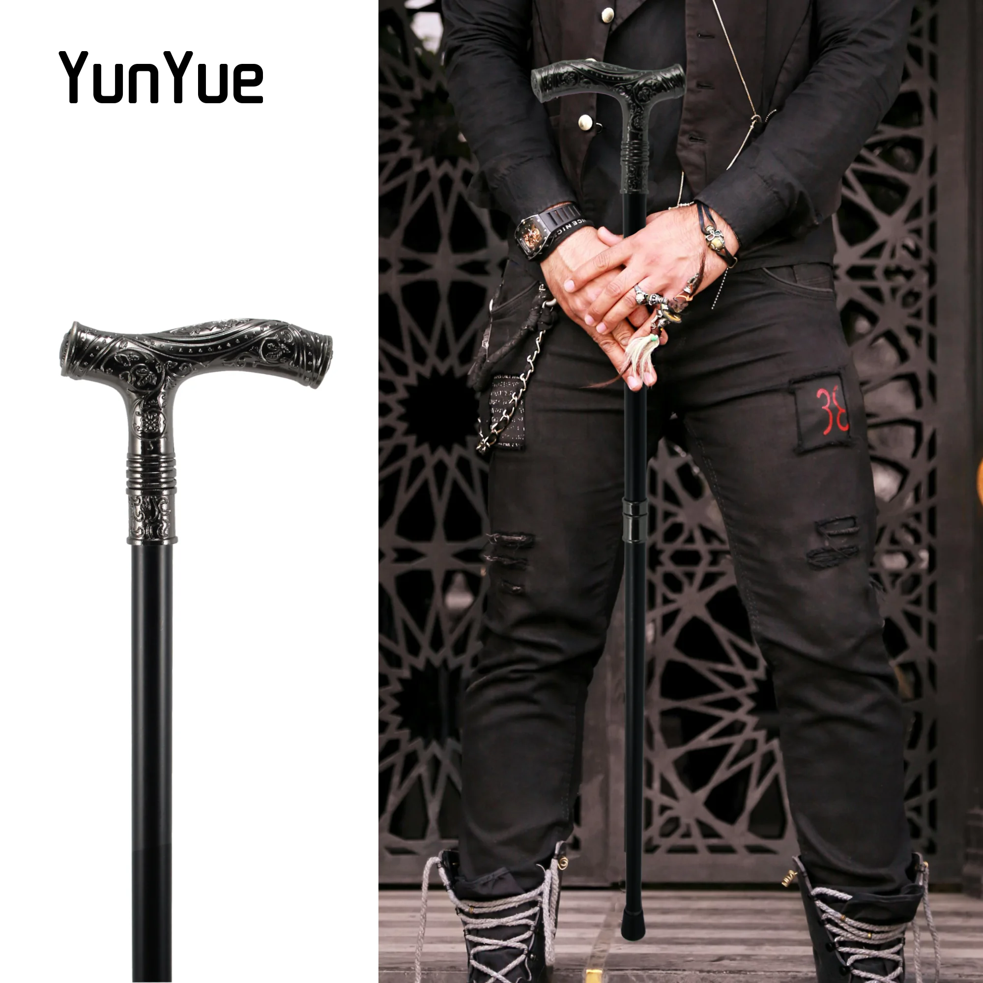 فضي ذكر النسر رئيس زهرة الإغاثة عصا للمشي شهم موضة أنيقة عصا للمشي تأثيري فيلم الدعائم حفلة عصا للمشي