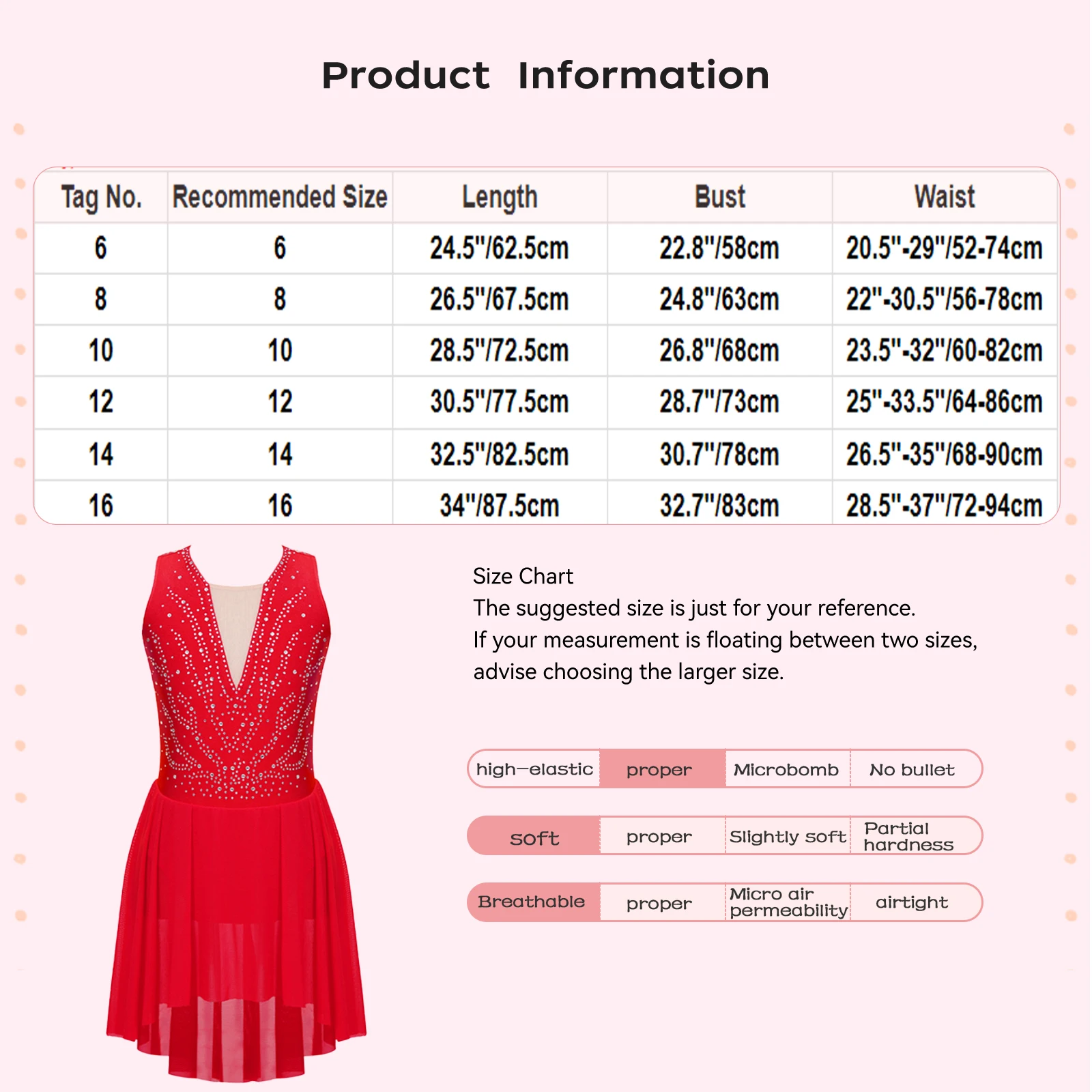 Girls Shiny Rhinestone Artistic Figure Skating Ballet Jersey Lyrical Performance Dress Gymnastics Asymmetrical Hem Dance Dresses