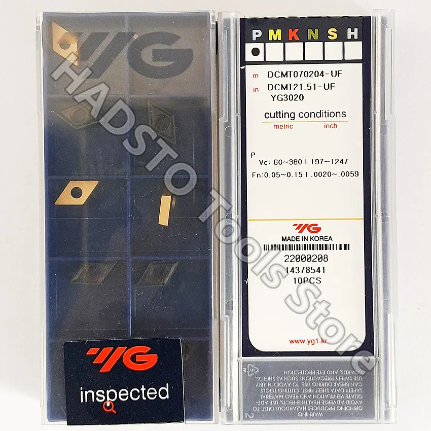 DCMT070204-UF YG3020/DCMT11T304-UF YG3020/DCMT11T308-UF YG3020 Original YG CNC carbide insert Turning inserts For Steel P15-P30