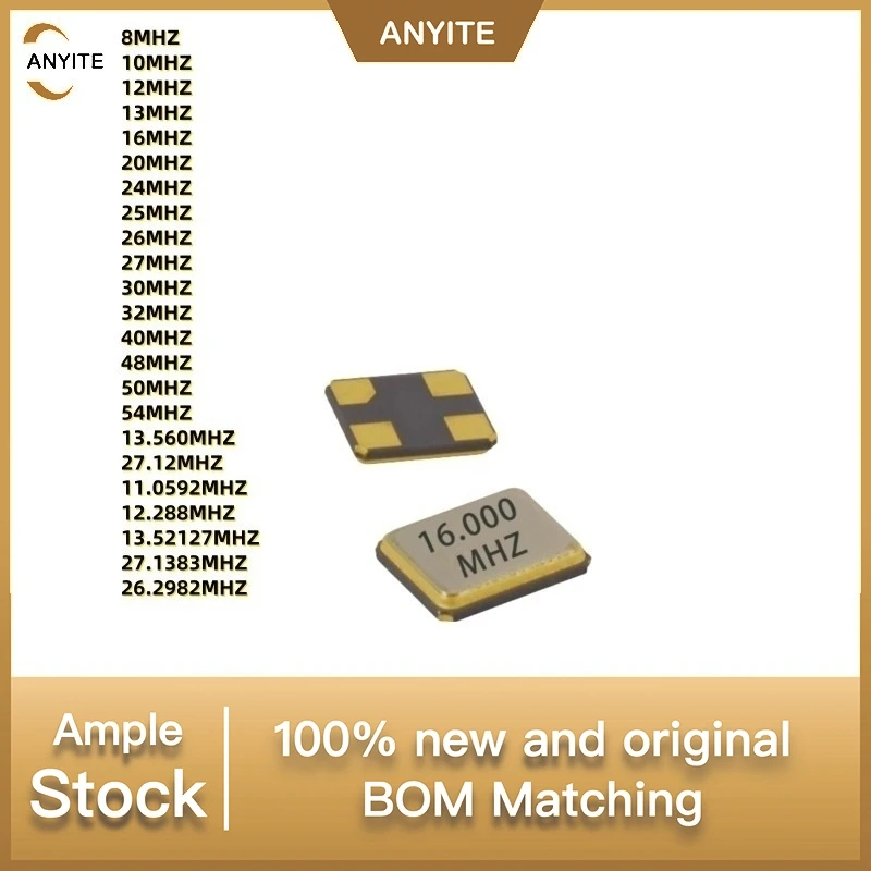 20PCs 8MHZ  10MHZ  12MHZ  13MHZ  16MHZ  20MHZ  24MHZ  25MHZ  26MHZ  27MHZ  30MHZ  32MHZ  40MHZ  48MHZ  50MHZ  54MHZ