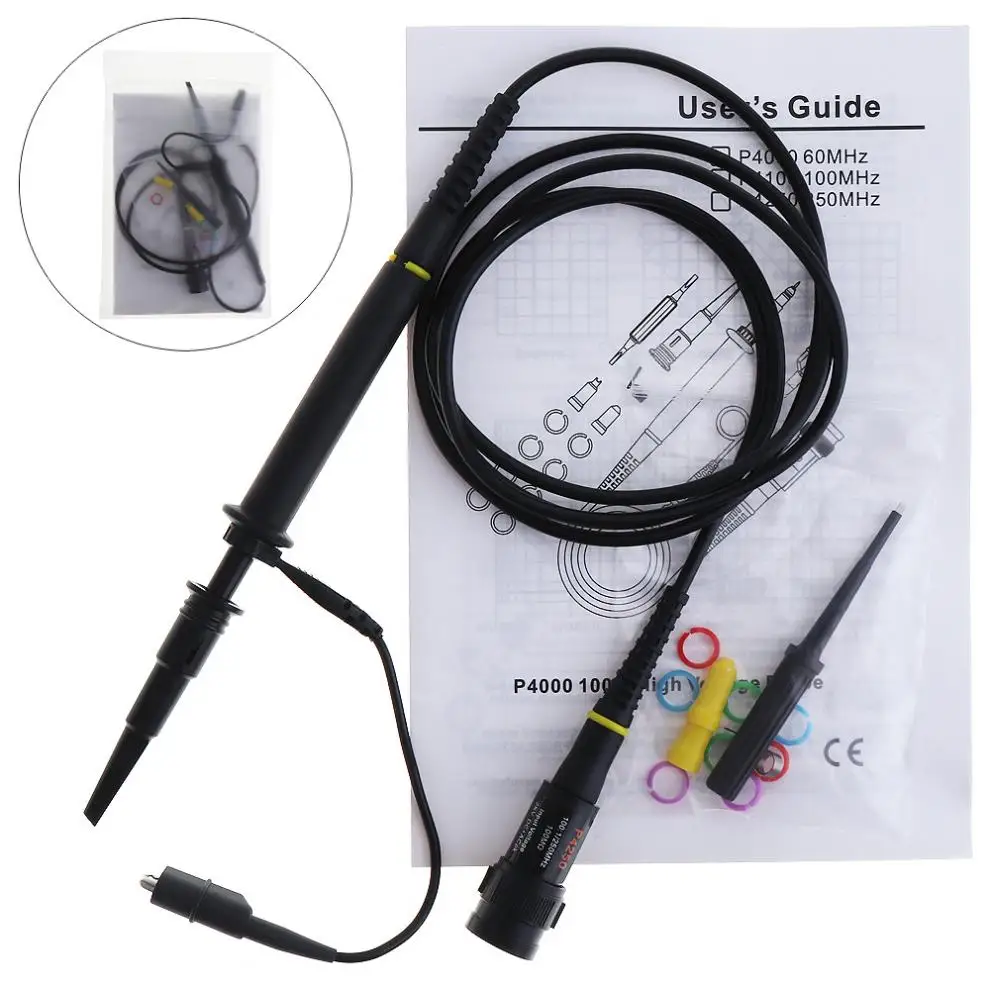 High Voltage Oscilloscope Probe 2KV / 100 : 1 / 250MHz Alligator Clip Test Probe for Electronic Measuring Instruments