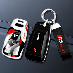 New ABS + TPU Car Remote Key Case Cover  For Audi A4 B9 A5 A6 8S 8W Q5 Q7 4M S4 S5 S7 TT TTS TFSI RS Protector Shell  Accessorie