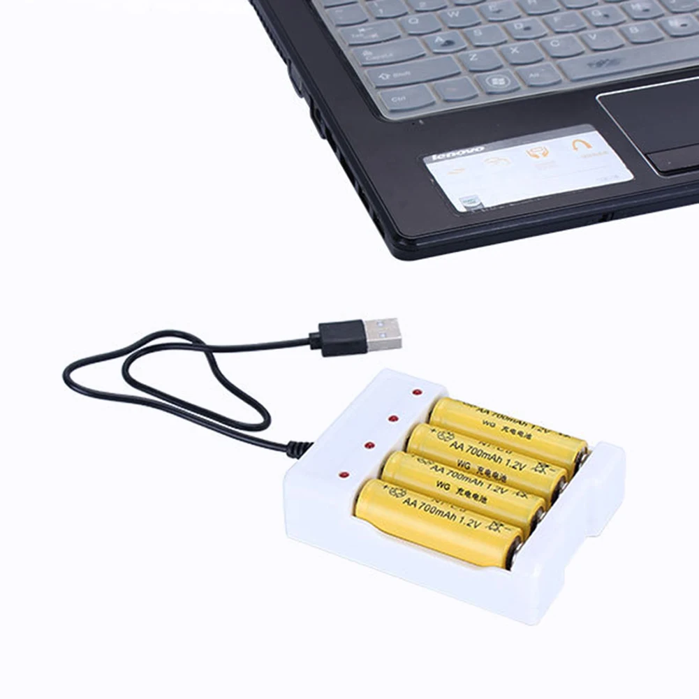 Dynamic USB Charger for AA AAA Rechargeable Batteries Fast Charge Support for Various Types Including NiMH and NiCd