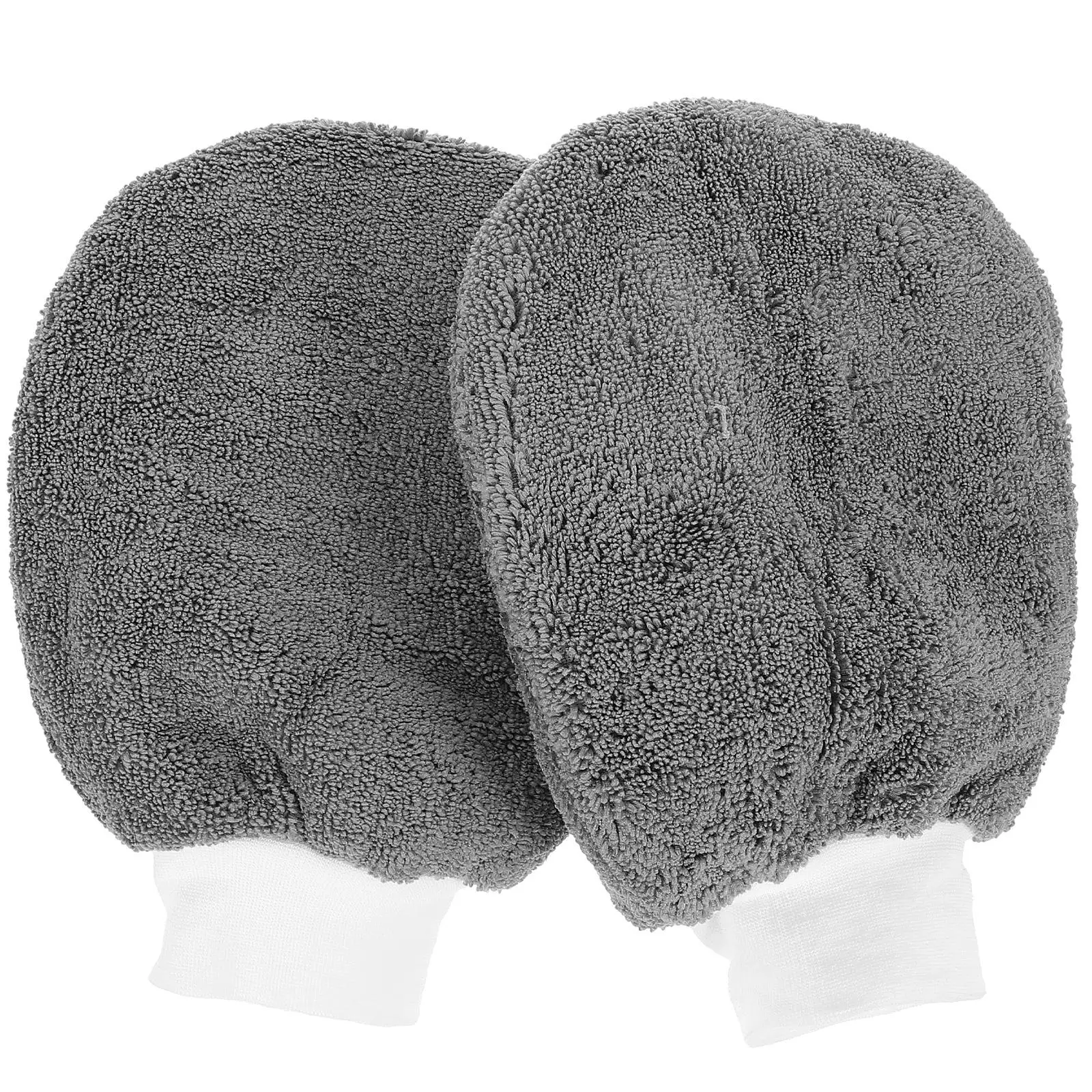 2 個ペイント洗車手袋クリーニングブラシ家庭用洗濯ツール極細繊維ミットスクラッチフリー