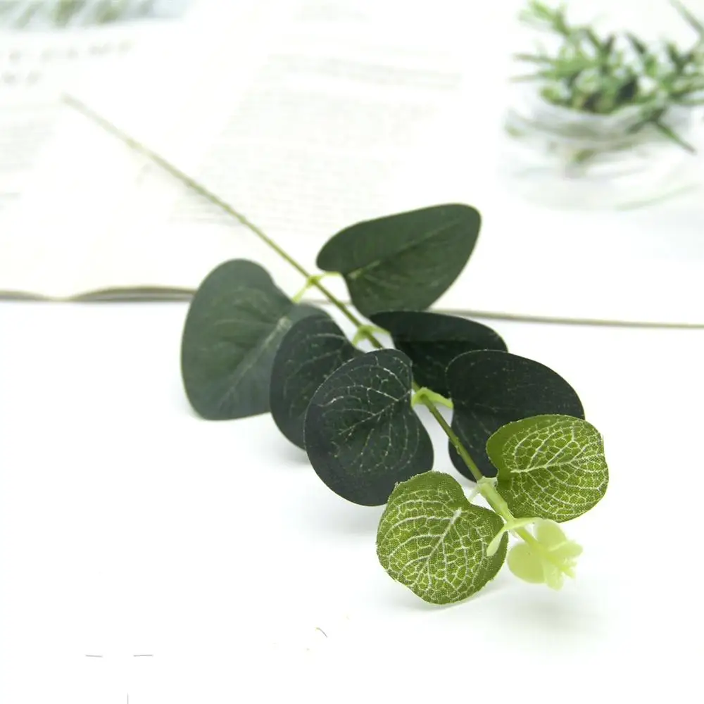 Artificial Green Plant Fake Eucalyptus Leaf Flower Arrangement Accessories Wedding Home Decoration Fake Flowers