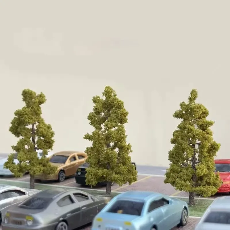Realistisch lariksboommodel simulatie draadmodel boom legergroen militaire oorlog zand tafeldecoratie landschap trein spoorwegindeling